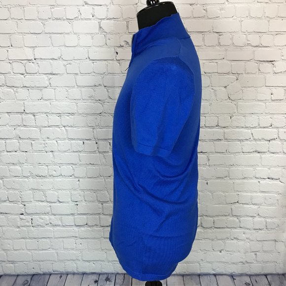 ASOS Royal Blue 1/4 Zip Knit Short Sleeve Sweater - Picture 6 of 6